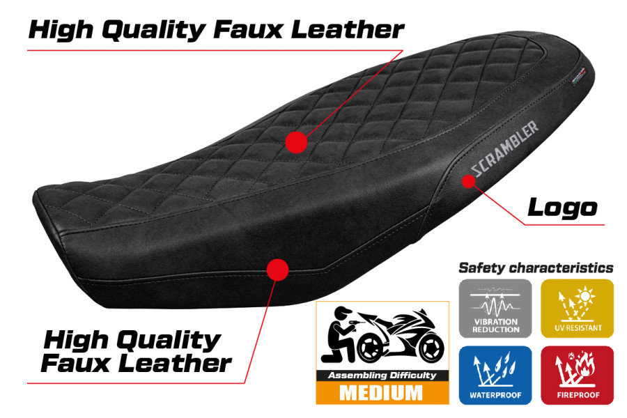 Sitzbezug kompatibel - Ducati Scrambler 800 2023-2026 - mod Venice