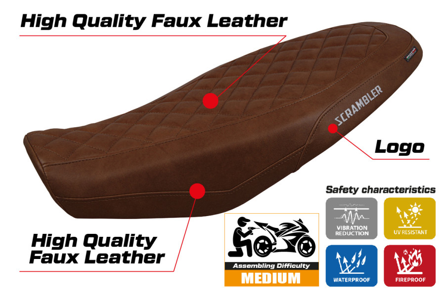 Funda de asiento compatible - Ducati Scrambler 800 2023-2026 - mod Venice