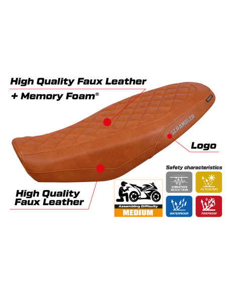 Seat cover compatible - Ducati Scrambler 800 2023-2025 - mod Venice Comfort System
