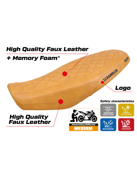 Funda de asiento compatible - Ducati Scrambler 800 2023-2025 - mod Venice Comfort System