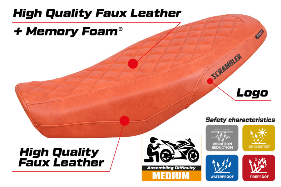 Funda de asiento compatible - Ducati Scrambler 800 2023-2026 - mod Venice Comfort System