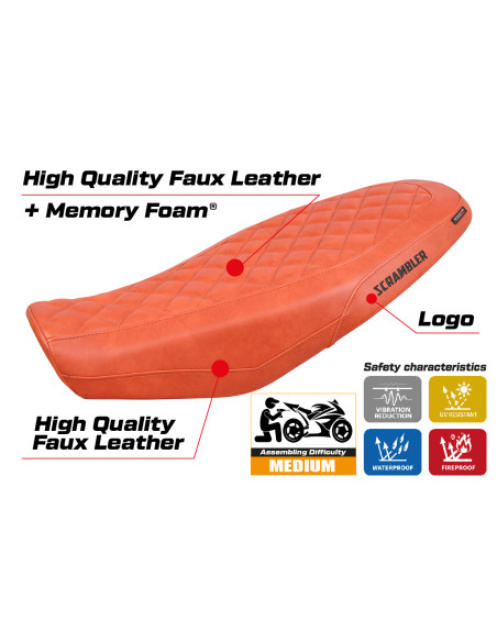 Funda de asiento compatible - Ducati Scrambler 800 2023-2025 - mod Venice Comfort System
