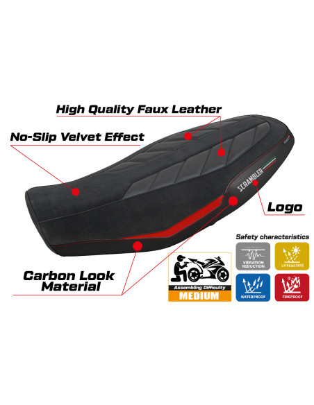 Sitzbezug kompatibel - Ducati Scrambler 800 2023-2025 - mod Rimini