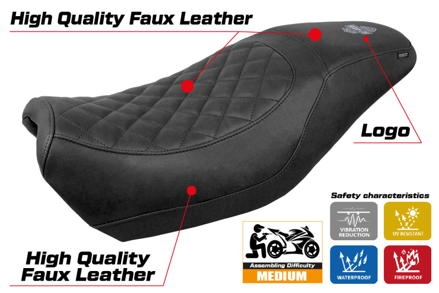 Seat cover compatible - Harley Davidson Street 500 / 750 2016 - 2021 - mod Miami
