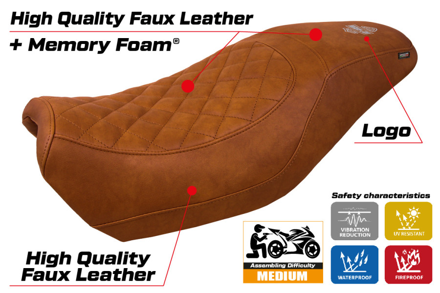 Funda de asiento compatible - Harley Davidson Street 500 / 750 2016 - 2021 - mod Miami Comfort System