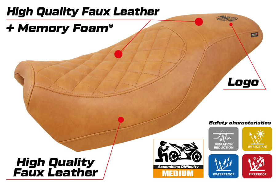 Rivestimento sella compatibile - Harley Davidson Street 500 / 750 2016 - 2021 - mod Miami Comfort System