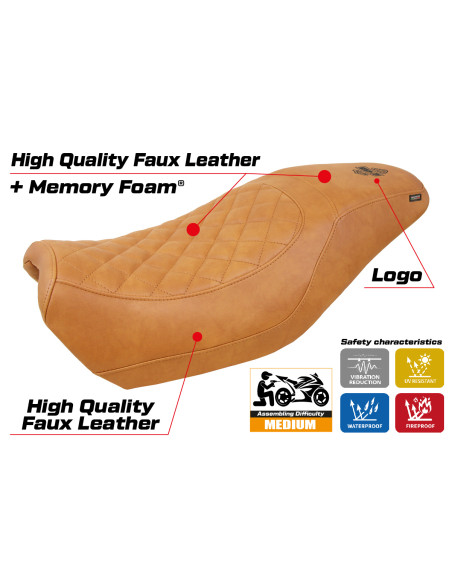 Seat cover compatible - Harley Davidson Street 500 / 750 2016 - 2021 - mod Miami Comfort System