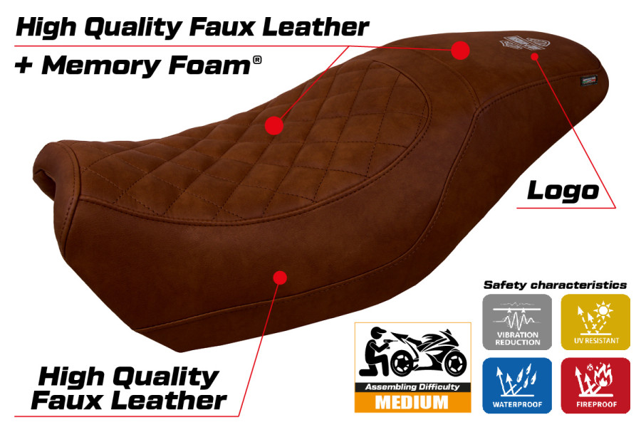 Funda de asiento compatible - Harley Davidson Street 500 / 750 2016 - 2021 - mod Miami Comfort System