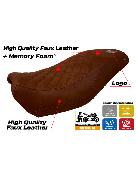 Funda de asiento compatible - Harley Davidson Street 500 / 750 2016 - 2021 - mod Miami Comfort System