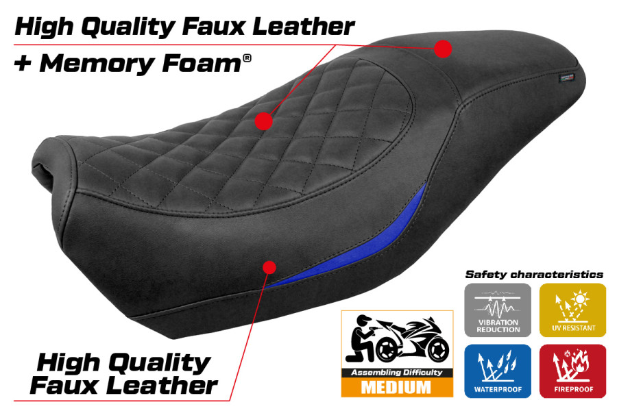 Seat cover compatible - Harley Davidson Street 500 / 750 2016 - 2021 - mod Miami Comfort System