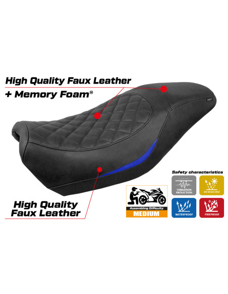Seat cover compatible - Harley Davidson Street 500 / 750 2016 - 2021 - mod Miami Comfort System
