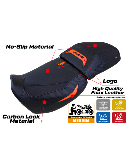Housse de selle compatible - Harley Davidson Pan America 2021-2025 - mod Vegas