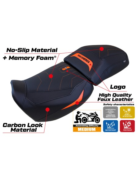 Rivestimento sella compatibile - Harley Davidson Pan America 2021-2025 - mod Vegas Comfort System