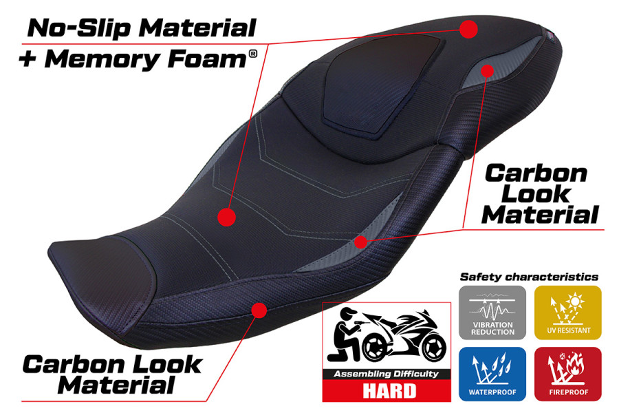 Seat cover compatible - BMW S 1000 XR 2020 - 2023 - mod Dresden Comfort System