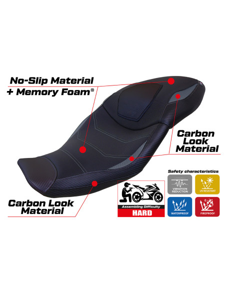 Seat cover compatible - BMW S 1000 XR 2020 - 2023 - mod Dresden Comfort System