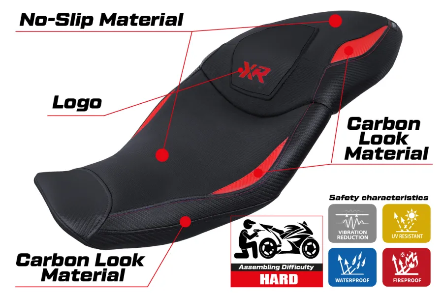 Housse de selle compatible - BMW S 1000 XR 2020 - 2023 - mod Dresden