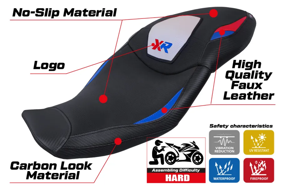 Housse de selle compatible - BMW S 1000 XR 2020 - 2023 - mod Dresden