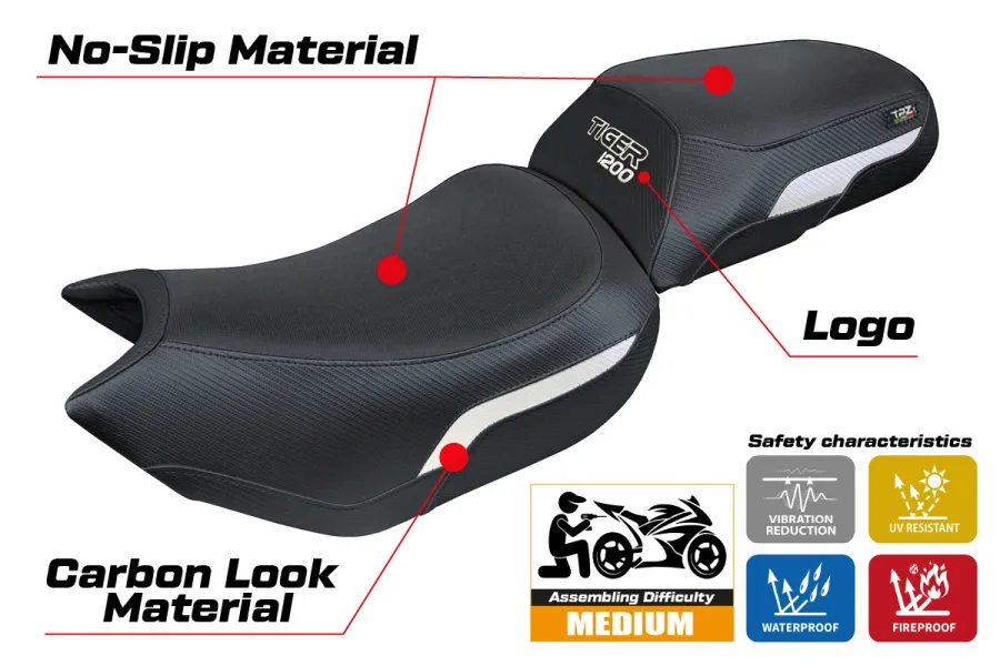 Rivestimento sella compatibile - Triumph Tiger 1200 2022-2026 - mod Wales