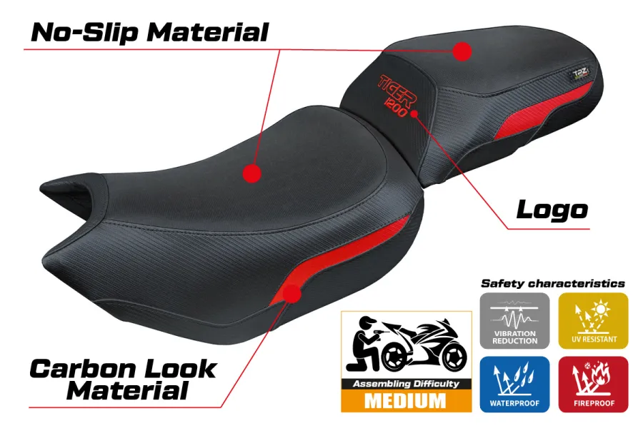 Rivestimento sella compatibile - Triumph Tiger 1200 2022-2026 - mod Wales
