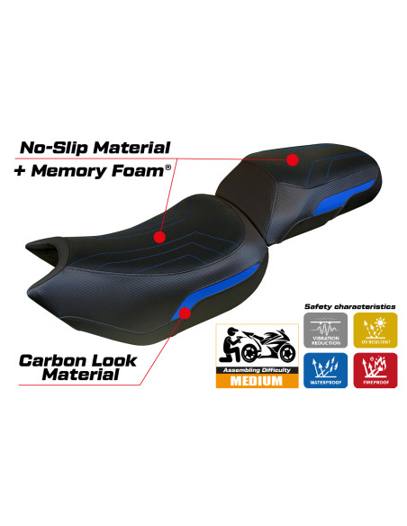 Funda de asiento compatible - Triumph Tiger 1200 2022-2025 - mod Wales Comfort System