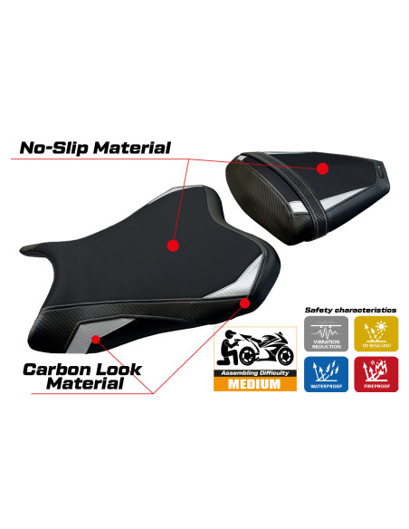 Seat cover compatible - Yamaha R6 2006 - 2007 - mod Aichi