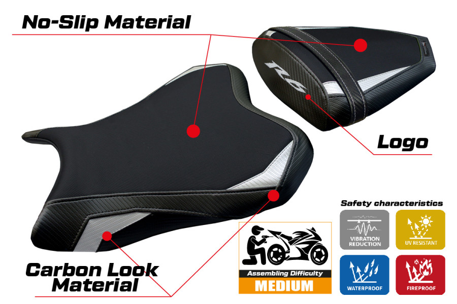 Sitzbezug kompatibel - Yamaha R6 2006 - 2007 - mod Aichi