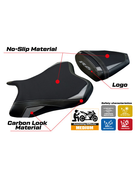 Sitzbezug kompatibel - Yamaha R6 2006 - 2007 - mod Aichi