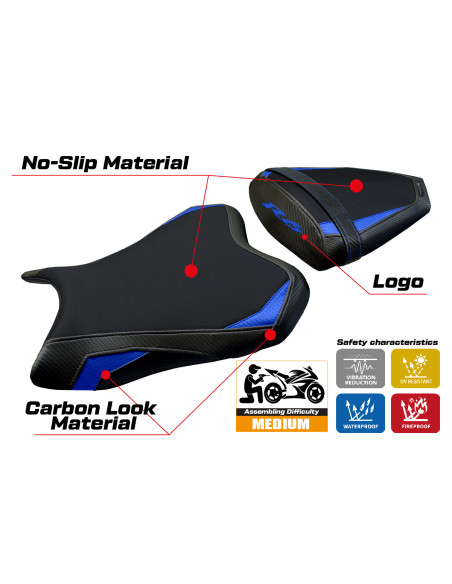 Rivestimento sella compatibile - Yamaha R6 2006 - 2007 - mod Aichi