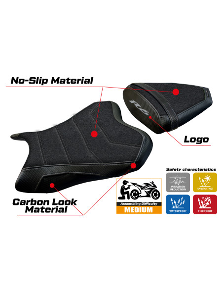 Rivestimento sella compatibile - Yamaha R6 2006 - 2007 - mod Aichi Ultragrip