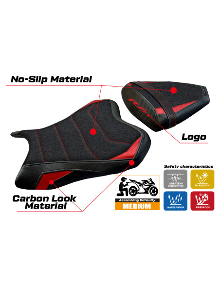 Sitzbezug kompatibel - Yamaha R6 2006 - 2007 - mod Aichi Ultragrip