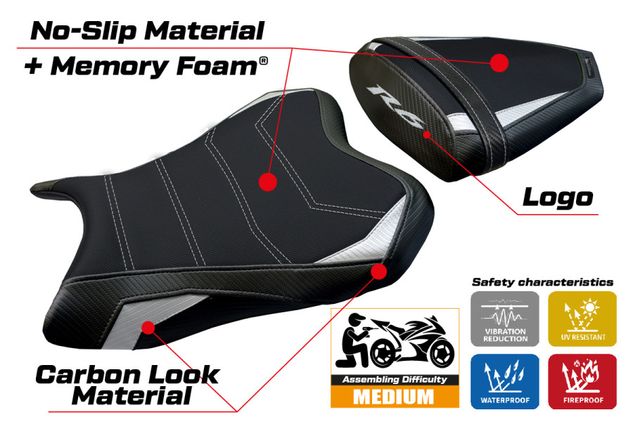 Seat cover compatible - Yamaha R6 2006 - 2007 - mod Aichi Comfort System