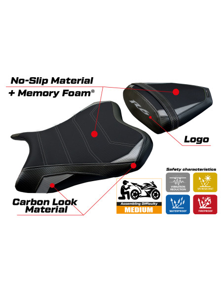 Housse de selle compatible - Yamaha R6 2006 - 2007 - mod Aichi Comfort System