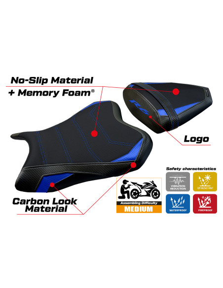 Housse de selle compatible - Yamaha R6 2006 - 2007 - mod Aichi Comfort System