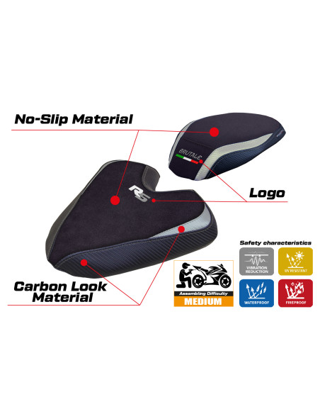 Housse de selle compatible - MV Agusta Brutale 1000 RS 2021-2025 - mod Ankara Velvet