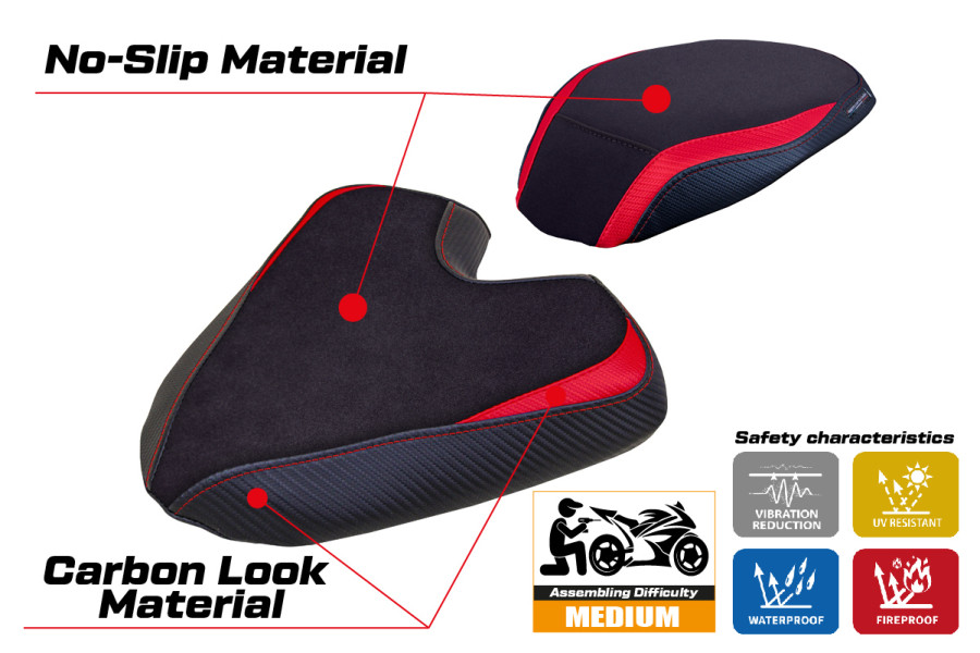 Seat cover compatible - MV Agusta Brutale 1000 RS 2021-2026 - mod Ankara Velvet