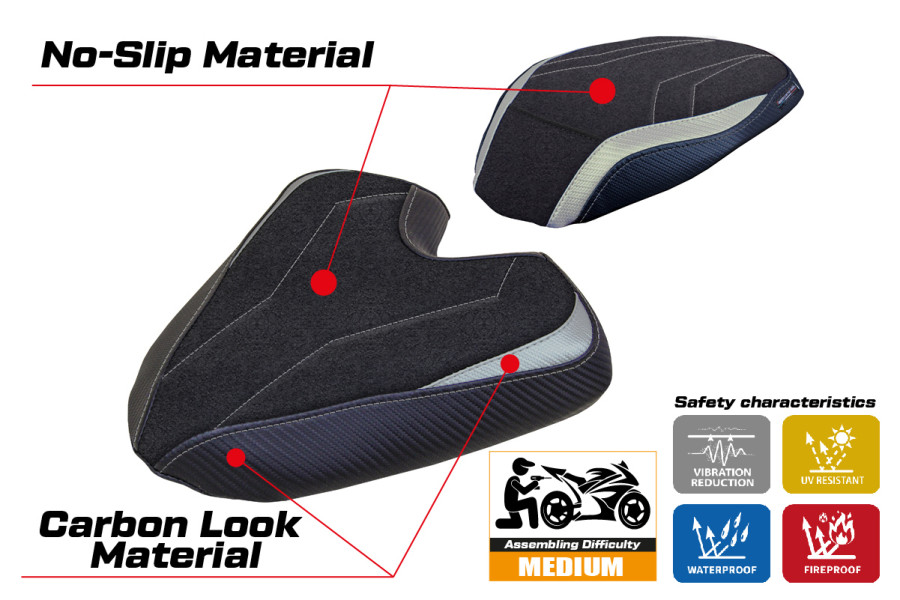 Seat cover compatible - MV Agusta Brutale 1000 RS 2021-2026 - mod Ankara Ultragrip