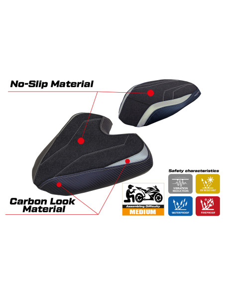 Seat cover compatible - MV Agusta Brutale 1000 RS 2021-2025 - mod Ankara Ultragrip