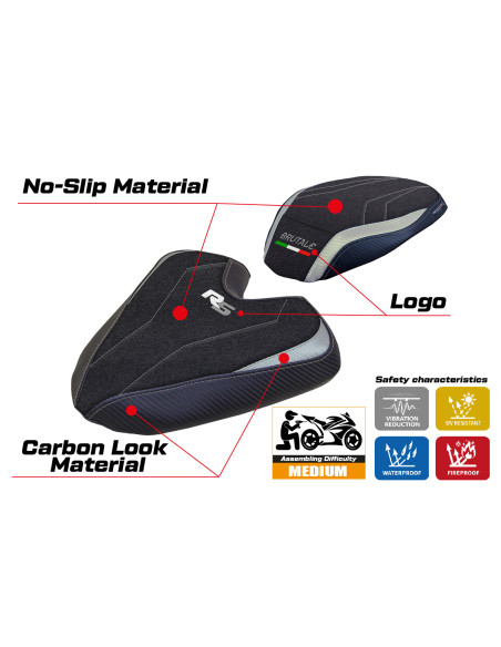 Seat cover compatible - MV Agusta Brutale 1000 RS 2021-2025 - mod Ankara Ultragrip