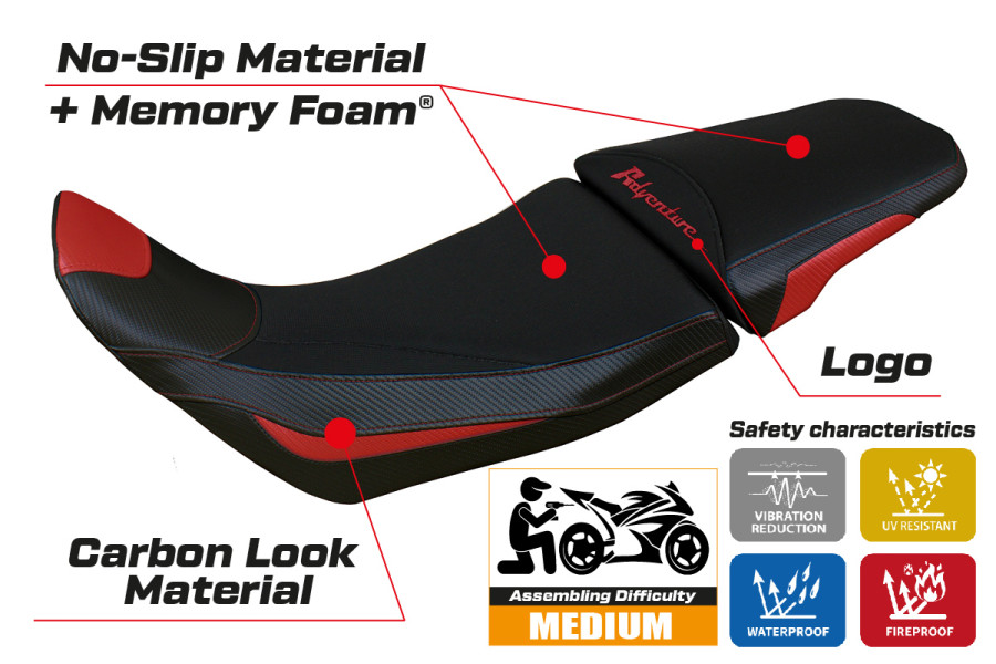 Sitzbezug kompatibel - Honda Africa Twin 1100 2020-2026 - heating Comfort System
