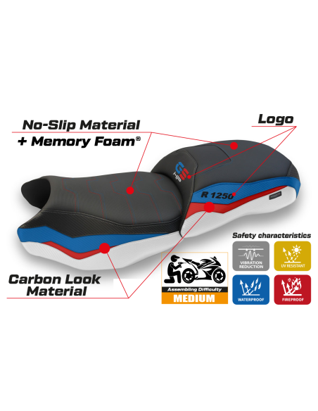 Seat cover compatible - BMW R 1250 GS 2019 - 2023 - heating Comfort System