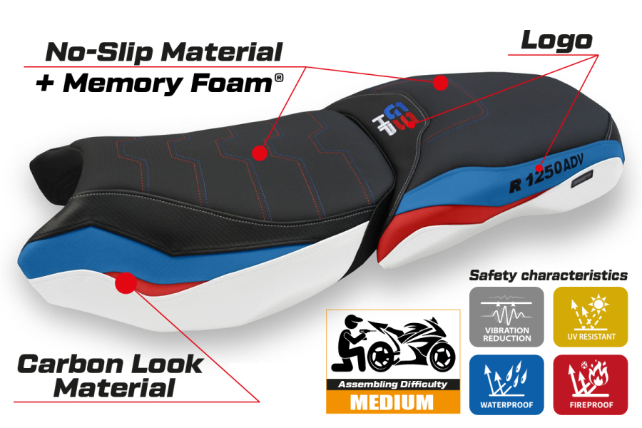 Rivestimento sella compatibile - BMW R 1250 GS Adventure 2019 - 2024 - heating Comfort System
