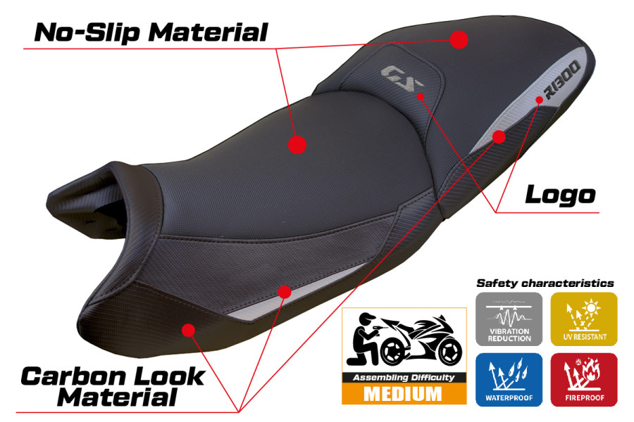 Housse de selle compatible - BMW R 1300 GS Touring 2023-2026 - mod Ahus