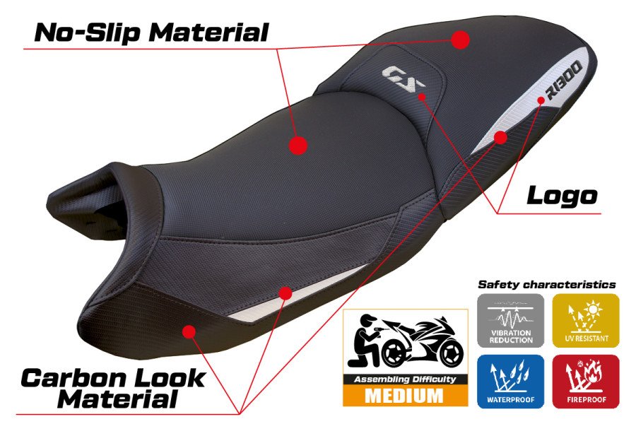 Funda de asiento compatible - BMW R 1300 GS Touring 2023-2026 - mod Ahus