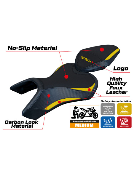 Housse de selle compatible - Suzuki GSX 8S / 8R 2023-2025 - mod Niigata