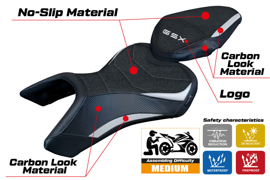 Seat cover compatible - Suzuki GSX 8S / 8R 2023-2026 - mod Niigata Ultragrip