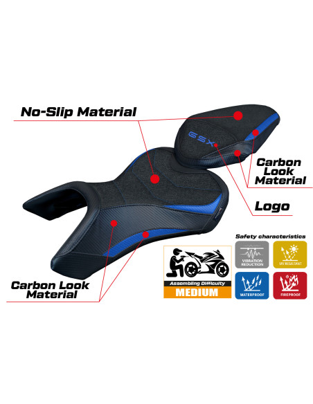 Seat cover compatible - Suzuki GSX 8S / 8R 2023-2025 - mod Niigata Ultragrip