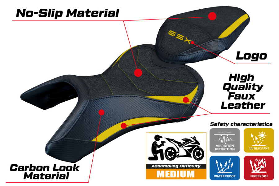 Seat cover compatible - Suzuki GSX 8S / 8R 2023-2026 - mod Niigata Ultragrip