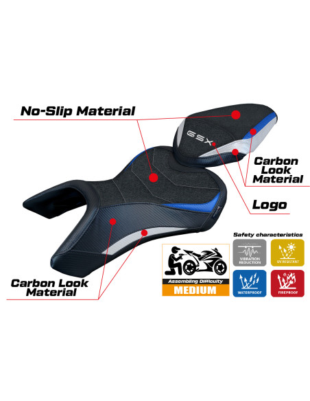 Sitzbezug kompatibel - Suzuki GSX 8S / 8R 2023-2025 - mod Niigata Ultragrip