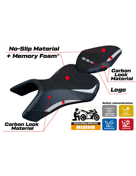 Sitzbezug kompatibel - Suzuki GSX 8S / 8R 2023-2025 - mod Niigata Comfort System