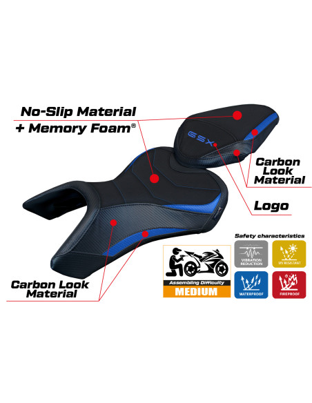 Sitzbezug kompatibel - Suzuki GSX 8S / 8R 2023-2025 - mod Niigata Comfort System